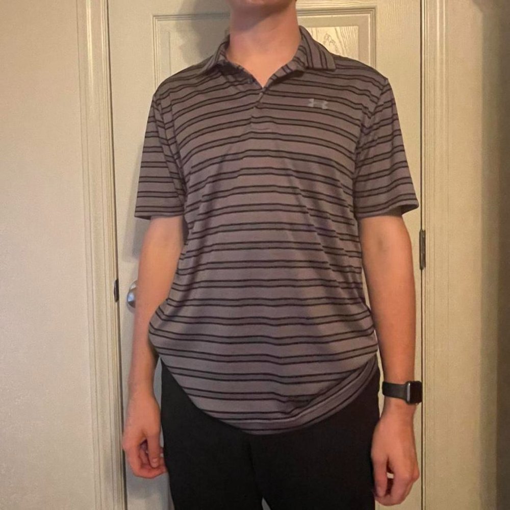 Under Armour gray golf polo